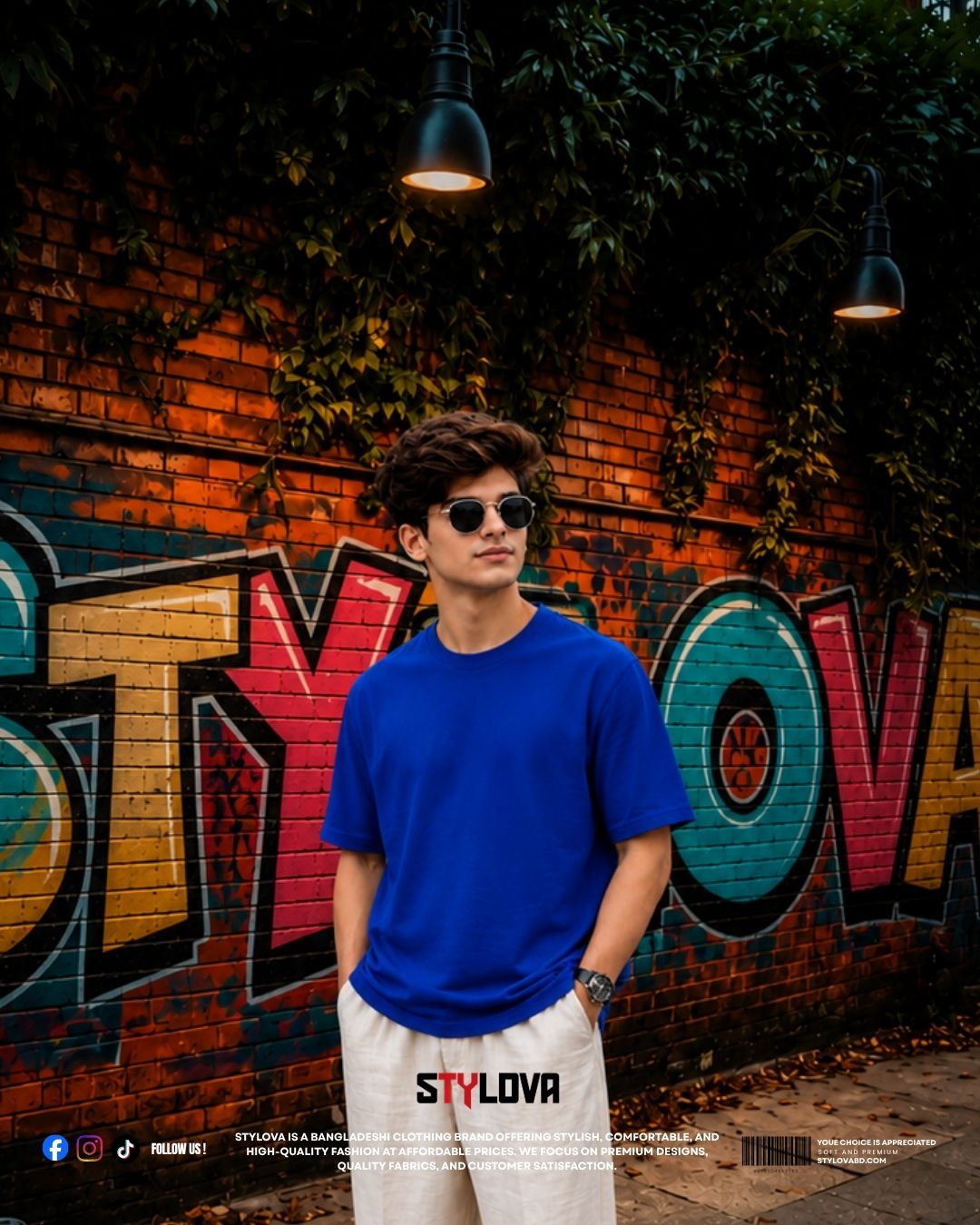 Solid Drop Shoulder T Shirt | Royel Blue